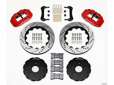 Wilwood Narrow Superlite 6R Front Hat Kit 14.00in Drill Red - 140-8922-DR