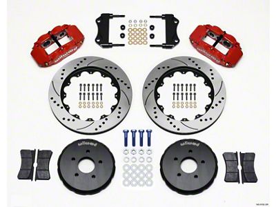 Wilwood Narrow Superlite 6R Front Hat Kit 14.00in Drill Red - 140-9192-DR