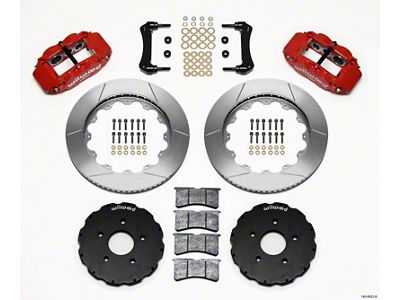 Wilwood Narrow Superlite 6R Front Hat Kit 14.00in Red 2005-up - 140-8922-R