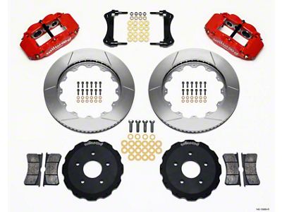 Wilwood Narrow Superlite 6R Front Hat Kit 14.00in Red Backdraft - 140-10969-R