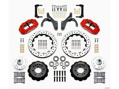 Wilwood Narrow Superlite 6R Front Hub Kit 12.88in Drill Red - 140-12460-DR