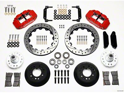 Wilwood Narrow Superlite 6R Front Hub Kit 12.88in Drilled Red - 140-10219-DR