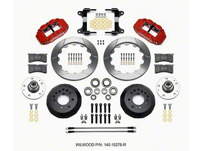 Wilwood Narrow Superlite 6R Front Hub Kit 12.88in Red 82-92 - 140-15278-R