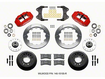 Wilwood Narrow Superlite 6R Front Hub Kit 12.88in Red WWE - 140-15155-R