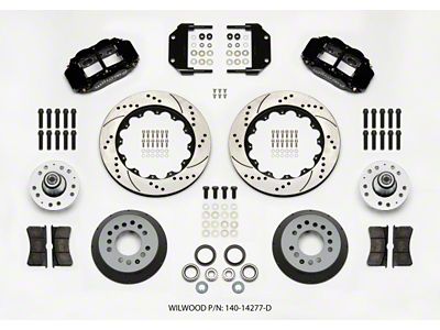 Wilwood Narrow Superlite 6R Front Hub Kit 14.00in Drilled Magnum - 140-14277-D
