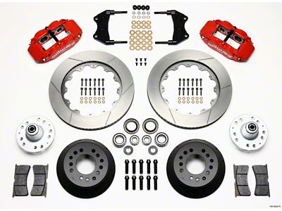 Wilwood Narrow Superlite 6R Front Hub Kit 14.00in Red WWE - 140-9920-R