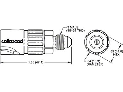 Wilwood Quick Disconnect - Female Side -3 AN - 260-16770