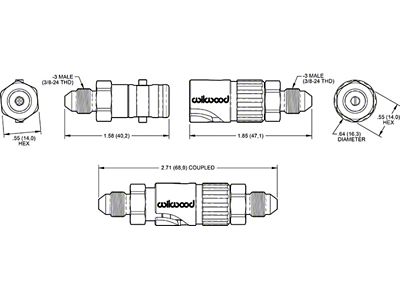 Wilwood Quick Disconnect Kit -3 AN - 260-16771