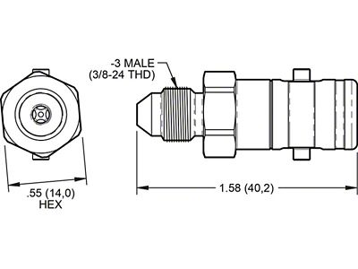 Wilwood Quick Disconnect - Male Side -3 AN - 260-16769