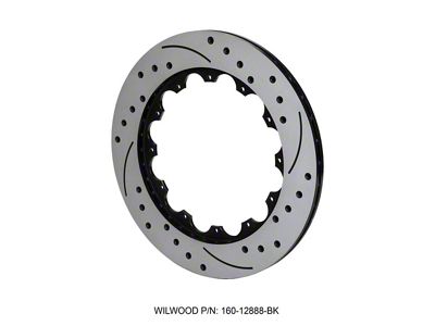 Wilwood Rotor-SRP36 Iron-RH-BLK-Drill 14.00 x .760 - 12 on 8.75in - 160-12888-BK