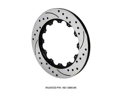 Wilwood Rotor-SRP36 Iron-RH-BLK-Drill 14.00 x .810 - 12 on 8.75in - 160-12885-BK