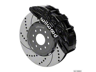 Wilwood SX6R Front Brake Kit 14in SRP Slotted/Drilled Black 05-13 - 140-15309-D
