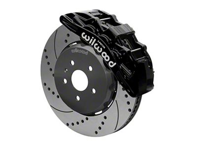 Wilwood SX6R Front Brake Kit 15in Lug Drive Slotted/Drilled Black - 140-15431-D