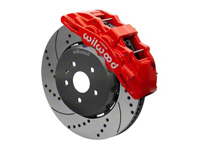 Wilwood SX6R Front Brake Kit 15in Lug Drive Slotted/Drilled Red - 140-15431-DR