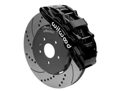 Wilwood SX6R Front Brake Kit 15in SRP Slotted/Drilled Black w/ - 140-15743-D