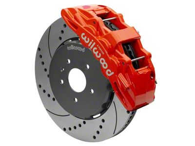 Wilwood SX6R Front Brake Kit 15in SRP Slotted/Drilled Red w/ - 140-15743-DR