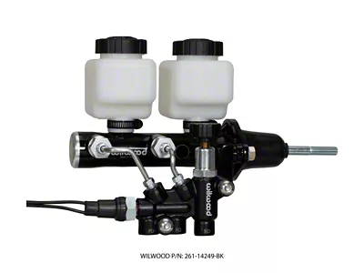 Wilwood Tandem Remote M/C Kit w L/H Brkt & Prop - 261-14249-BK