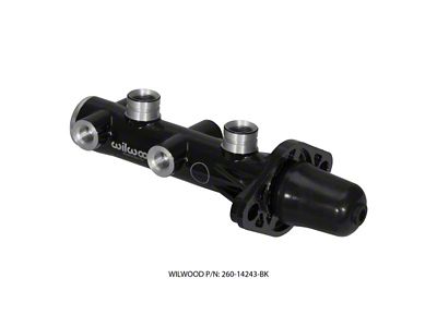 Wilwood Tandem Remote Master Cylinder - 1in Bore Black - 260-14243-BK
