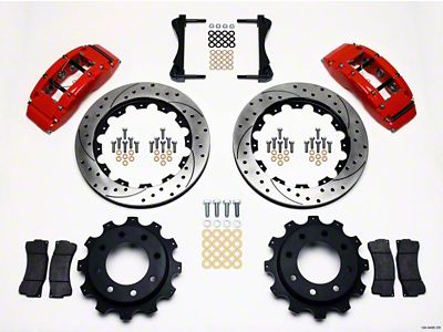 Wilwood TC6R Rear Kit 16.00in Drilled Red 1999-2010 GM Trk - 140-9406-DR