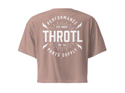 Throtl Women's BOOST Crop Top; Pale Pink
