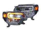 Morimoto XB Hybrid LED Headlights: Toyota Tacoma 12-15 Pair / ASM / Amber DRL - LF529-A