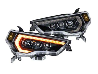 Morimoto XB LED Headlights: Toyota 4Runner 14-22 Pair / ASM / Amber DRL Gen 2 - LF531.2-A-ASM