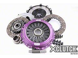X-Clutch Stage 4 Twin Sprung Organic Disc Clutch Kit with Flywheel and Hydraulic Release Bearing; 23-Spline (08-15 Lancer Evolution X)