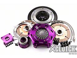 X-Clutch Stage 5 7.25-Inch Twin Rigid Ceramic Disc Clutch Kit with Flywheel and Hydraulic Release Bearing; 23-Spline (08-15 Lancer Evolution X)