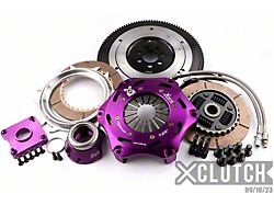 X-Clutch Stage 5 7.25-Inch Twin Sprung Ceramic Disc Clutch Kit with Flywheel and Hydraulic Release Bearing; 23-Spline (08-15 Lancer Evolution X)