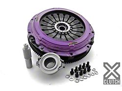 X-Clutch Stage 5 Pull Type Twin Rigid Ceramic Disc Clutch Kit with Flywheel and Hydraulic Release Bearing; 23-Spline (08-15 Lancer Evolution X)