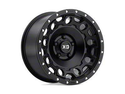 XD Holeshot Satin Black Wheel; 17x8.5; 34mm Offset; 5x120mm Bolt Pattern; 72.56mm Hub Bore