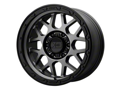 XD Grenade OR Matte Gray with Matte Black Lip Wheel; 20x9; 18mm Offset; 6x114.3mm Bolt Pattern; 66.06mm Hub Bore
