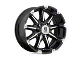 XD Badlands Gloss Black Machined Wheel; 20x9; -12mm Offset