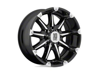 XD Badlands Gloss Black Machined Wheel; 20x9; -12mm Offset