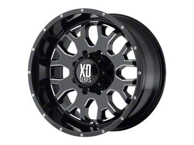 XD Menace Gloss Black with Milled Accents Wheel; 18x9; 0mm Offset; 5x127mm Bolt Pattern; 78.10mm Hub Bore