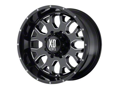 XD Menace Gloss Black with Milled Accents Wheel; 20x9; 18mm Offset; 5x127mm Bolt Pattern; 78.10mm Hub Bore