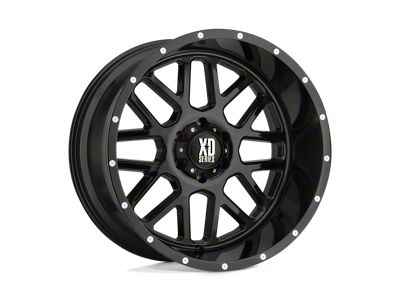 XD Grenade Gloss Black Wheel; 17x8.5; 0mm Offset; 6x139.7mm Bolt Pattern; 106.10mm Hub Bore