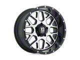 XD Grenade Satin Black Machined Face Wheel; 18x9; 18mm Offset