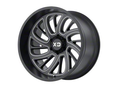 XD Surge Satin Black Milled Wheel; 20x10; -24mm Offset
