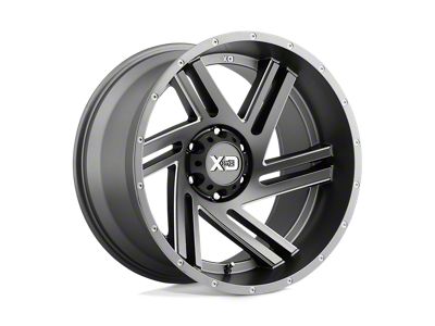 XD Swipe Satin Gray Milled Wheel; 20x10; -18mm Offset; 6x139.7mm Bolt Pattern; 106.10mm Hub Bore