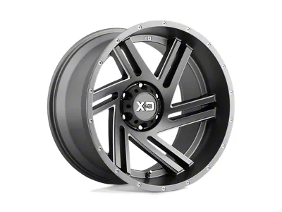 XD Swipe Satin Gray Milled Wheel; 17x9; 30mm Offset