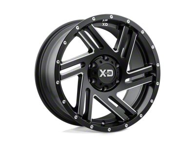 XD Swipe Satin Black Milled Wheel; 18x9; 18mm Offset; 6x114.3mm Bolt Pattern; 72.56mm Hub Bore