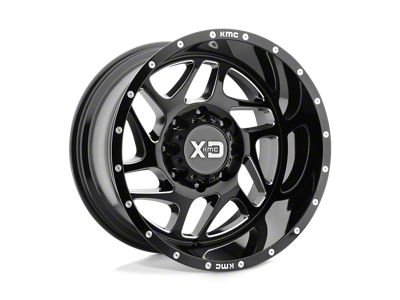XD Fury Gloss Black Milled Wheel; 20x9; 18mm Offset