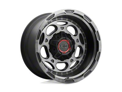 XD Demodog Satin Black Gray Tint Wheel; 20x12; -44mm Offset; 5x127/5x139.7mm Bolt Pattern; 78.10mm Hub Bore
