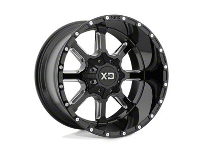 XD Mammoth Gloss Black Milled Wheel; 24x14; -76mm Offset