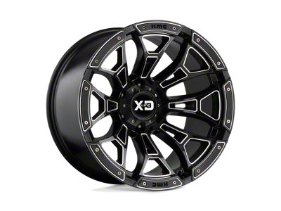 XD Boneyard Gloss Black Milled Wheel; 20x12; -44mm Offset