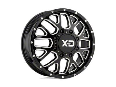 XD Grenade Dually Gloss Black Milled Wheel; 20x8.25; 127mm Offset