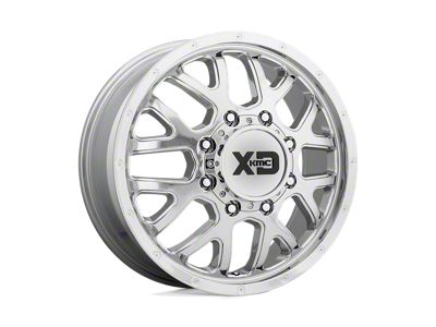 XD Grenade Dually Chrome Wheel; 20x8.25; 127mm Offset; 8x165.1mm Bolt Pattern; 121.50mm Hub Bore