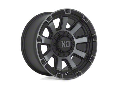 XD Gauntlet Satin Black with Gray Tint Wheel; 20x9; 0mm Offset; 8x180mm Bolt Pattern; 124.20mm Hub Bore