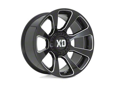 XD Reactor Gloss Black Milled Wheel; 20x10; -18mm Offset